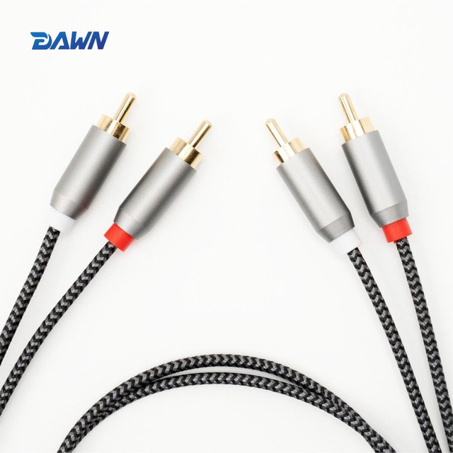DAWN LINK 2RCA To 2RCA Stereo Audio Cable Aluminum Alloy
