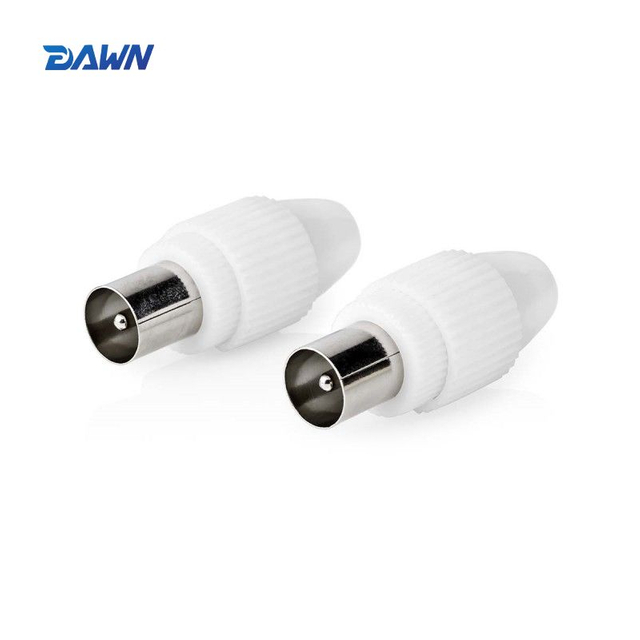 DAWN LINK Coax IEC Screw Adapter Male 75Ohm White