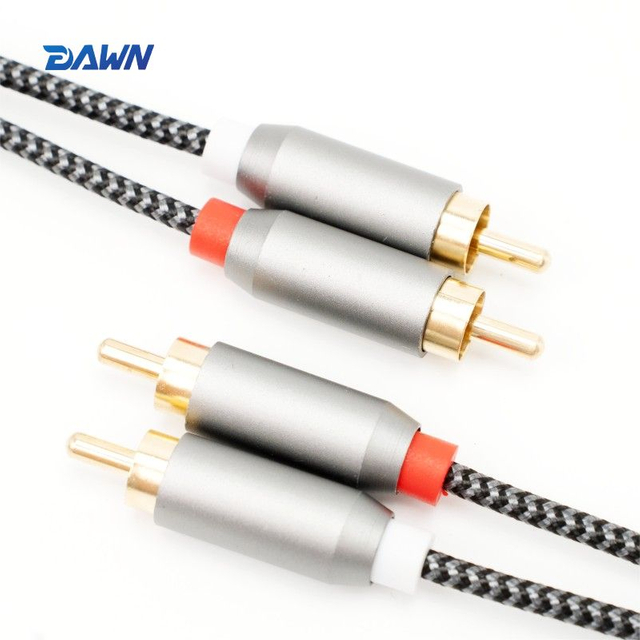 DAWN LINK 2RCA To 2RCA Stereo Audio Cable Aluminum Alloy