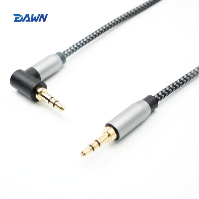 DAWN LINK 3.5mm 90 Angled Stereo Audio Cable Aluminum Alloy