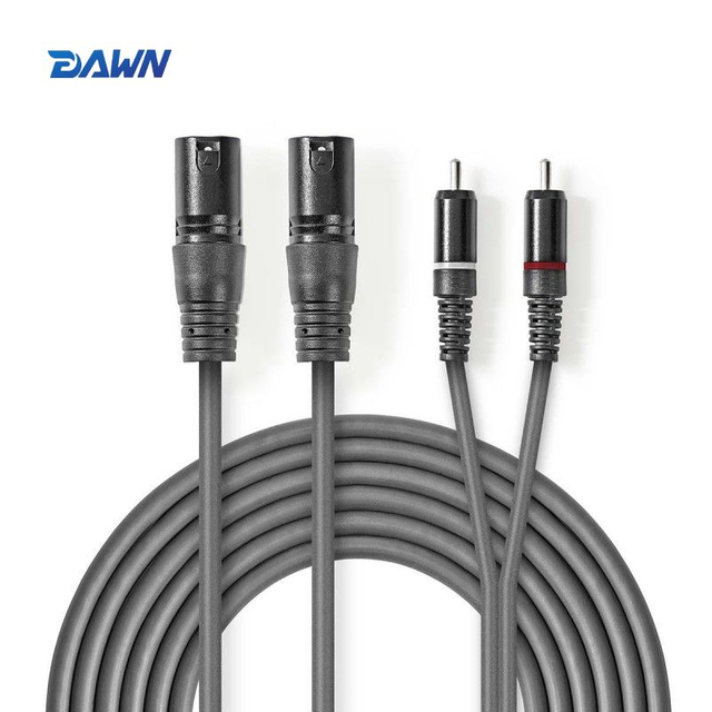 DAWN LINK 2XLR 3Pin Male To 2RCA Male