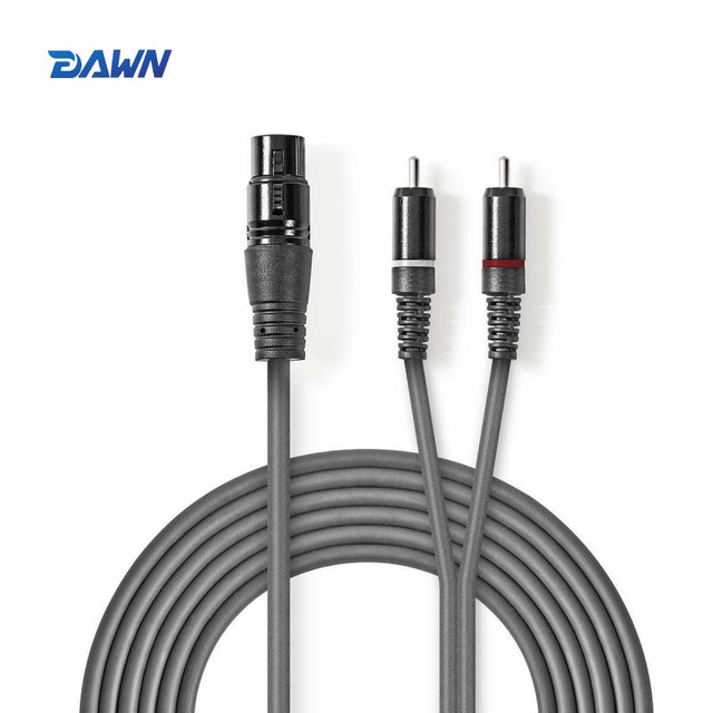 DAWN LINK XLR 3Pin Female To 2RCA Male