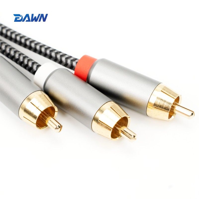 DAWN LINK RCA To 2RCA Stereo Audio Cable Aluminum Alloy