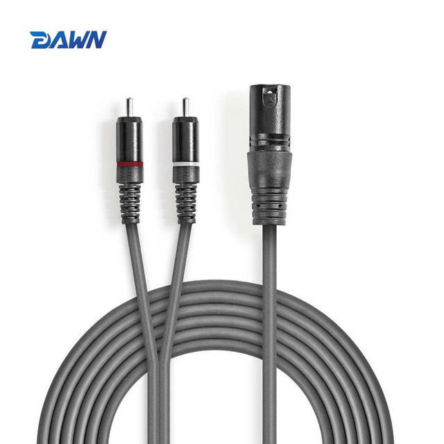 DAWN LINK XLR 3Pin Male To 2RCA Male