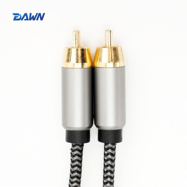 DAWN LINK RCA To RCA Stereo Audio Cable Aluminum Alloy