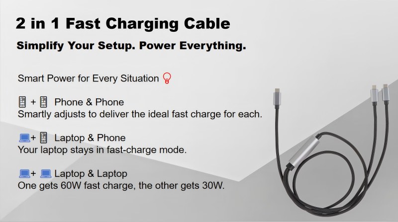 2 in 1 Fast Charging Cable